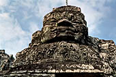 Angkor Thom - Bayon temple, central terrace, corner frontons 